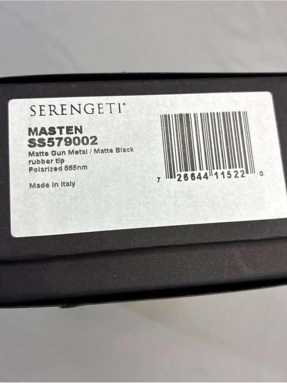 Serengeti Men's Sunglasses Case and Sunglasses - Gun Metal